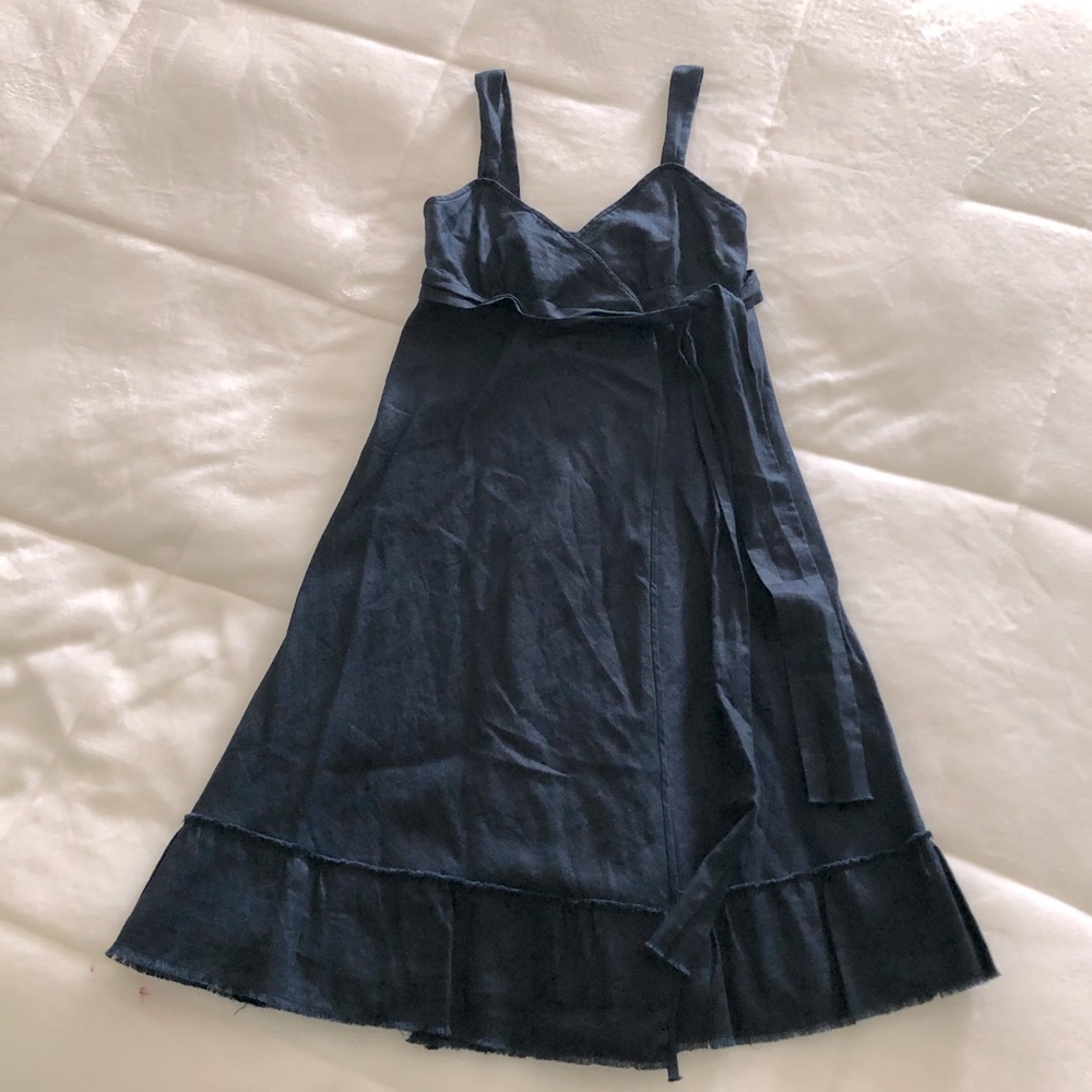 JCrew Linen Wrap Dress